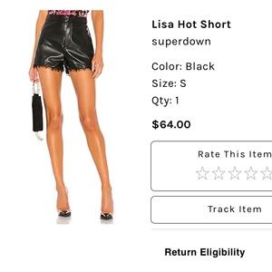 Superdown leather shorts